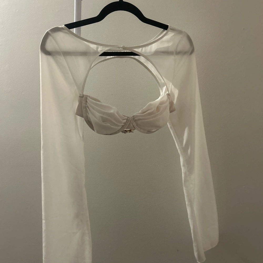 White fox Bra Top
